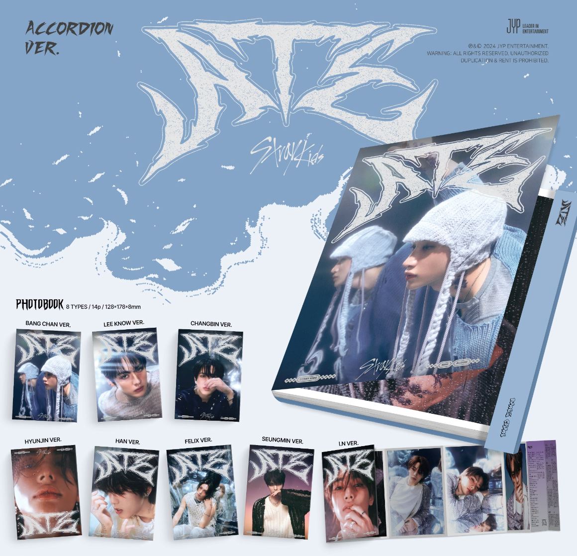 STRAY KIDS - ATE (9TH MINI ALBUM) ACCORDION VER. + BDM Photocard Nolae