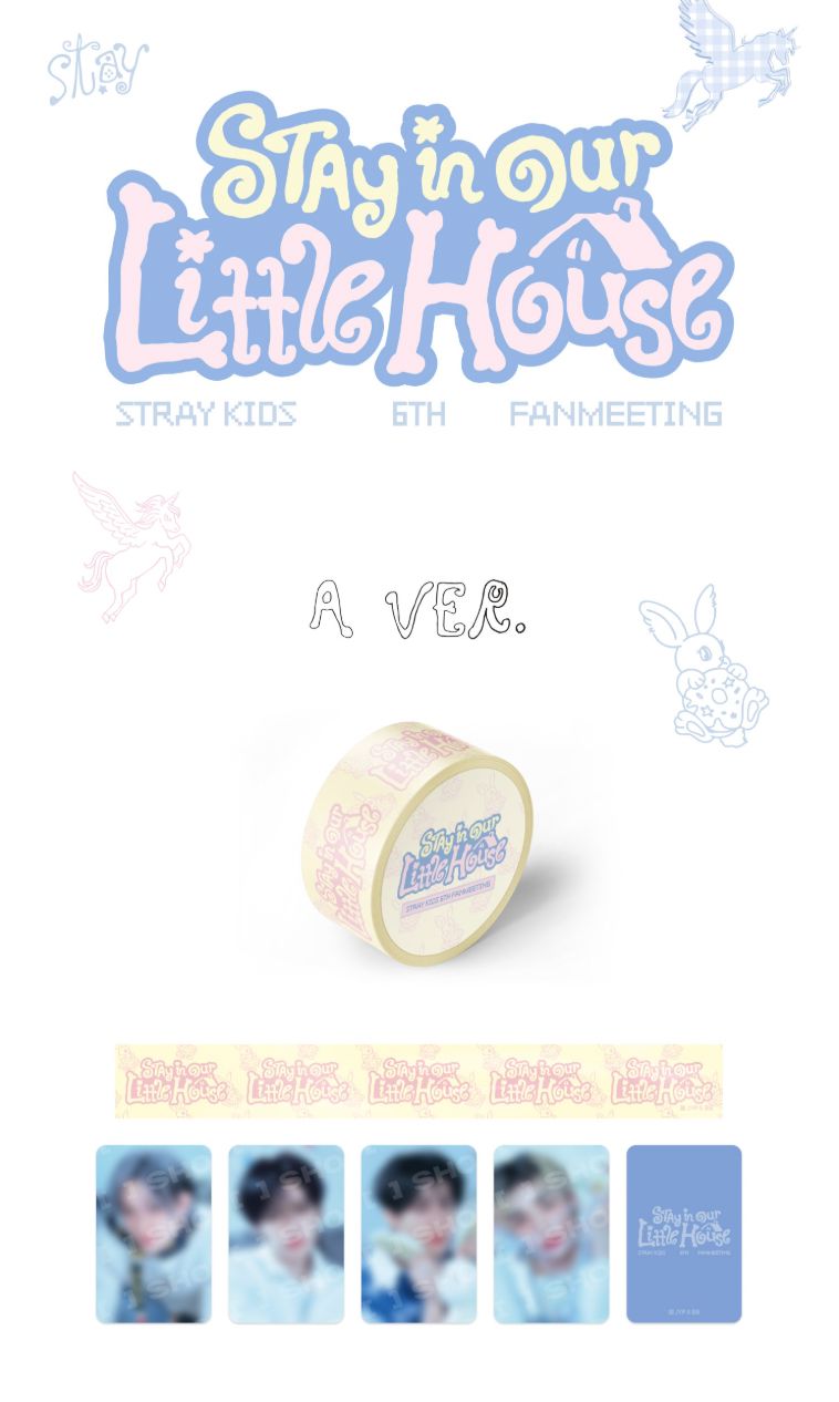 STRAY KIDS - ID PHOTO SET & BOX TAPE SET (6TH FANMEETING 'STAY IN OUR LITTLE HOUSE' OFFICIAL MD) Nolae
