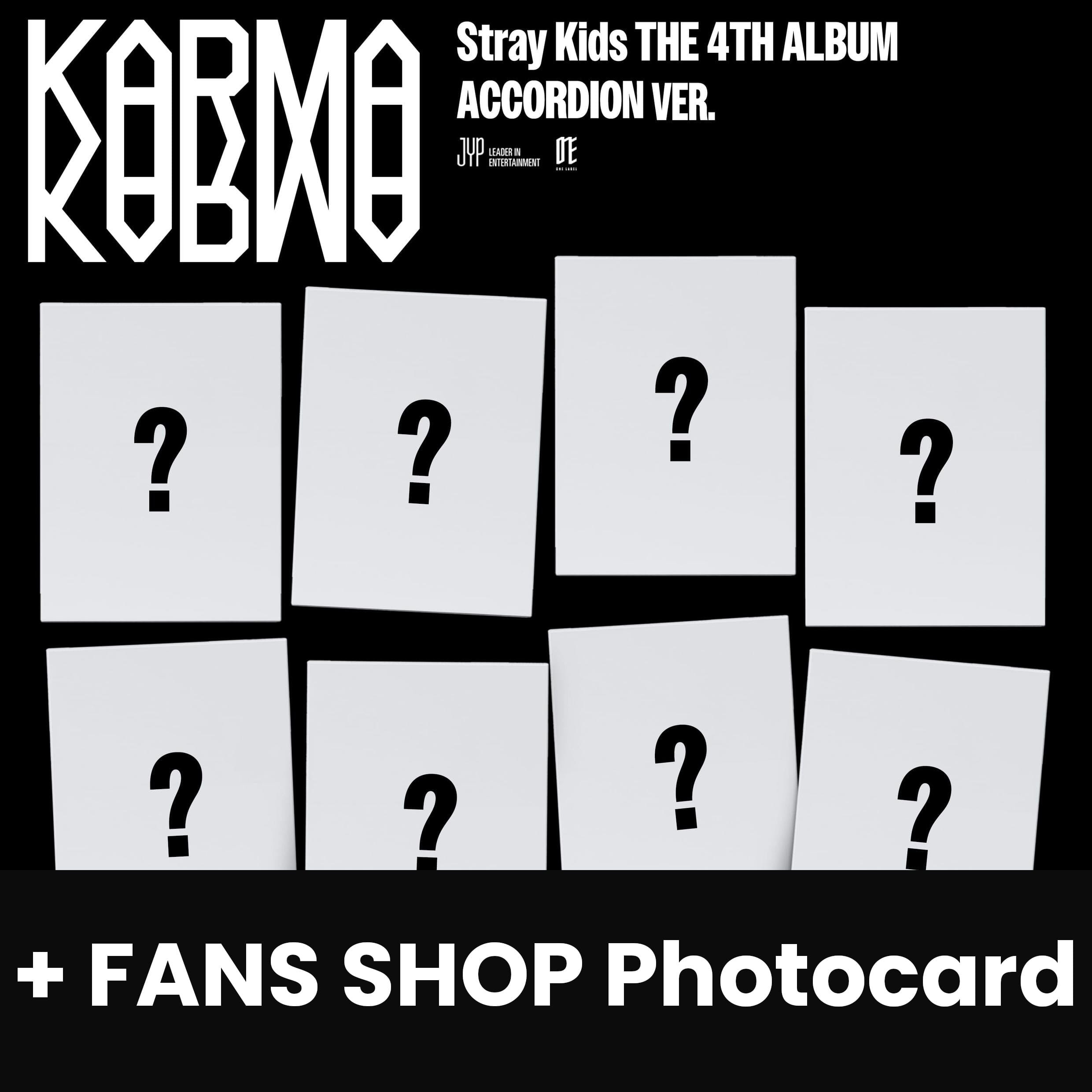 STRAY KIDS - KARMA (ACCORDION VER.) + FANS SHOP Photocard Nolae