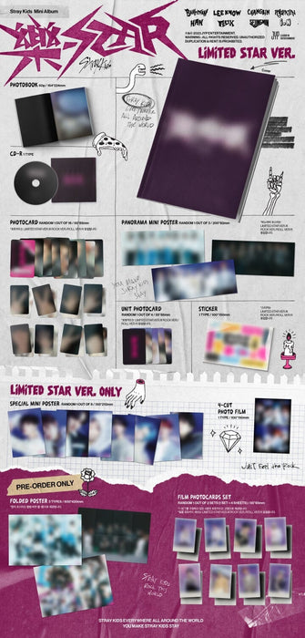 Stray Kids - ROCK-STAR (樂-STAR) LIMITED STAR VER. + Lotte Photocard Nolae