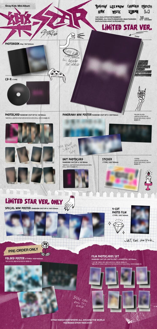 Stray Kids - ROCK-STAR (樂-STAR) + BDM Photocard — Nolae