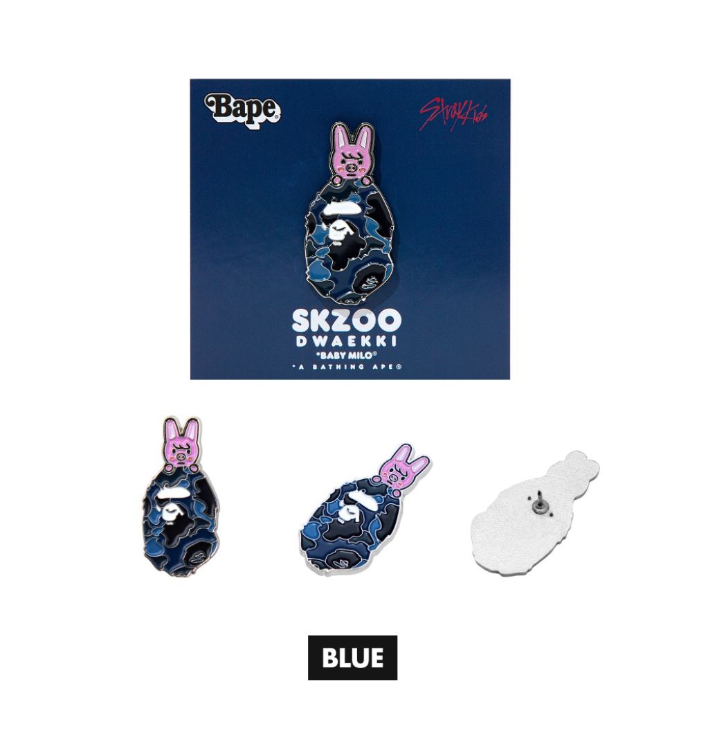 STRAY KIDS - SCRUNCHIES & METAL PINS (BAPE X STRAY KIDS MD)