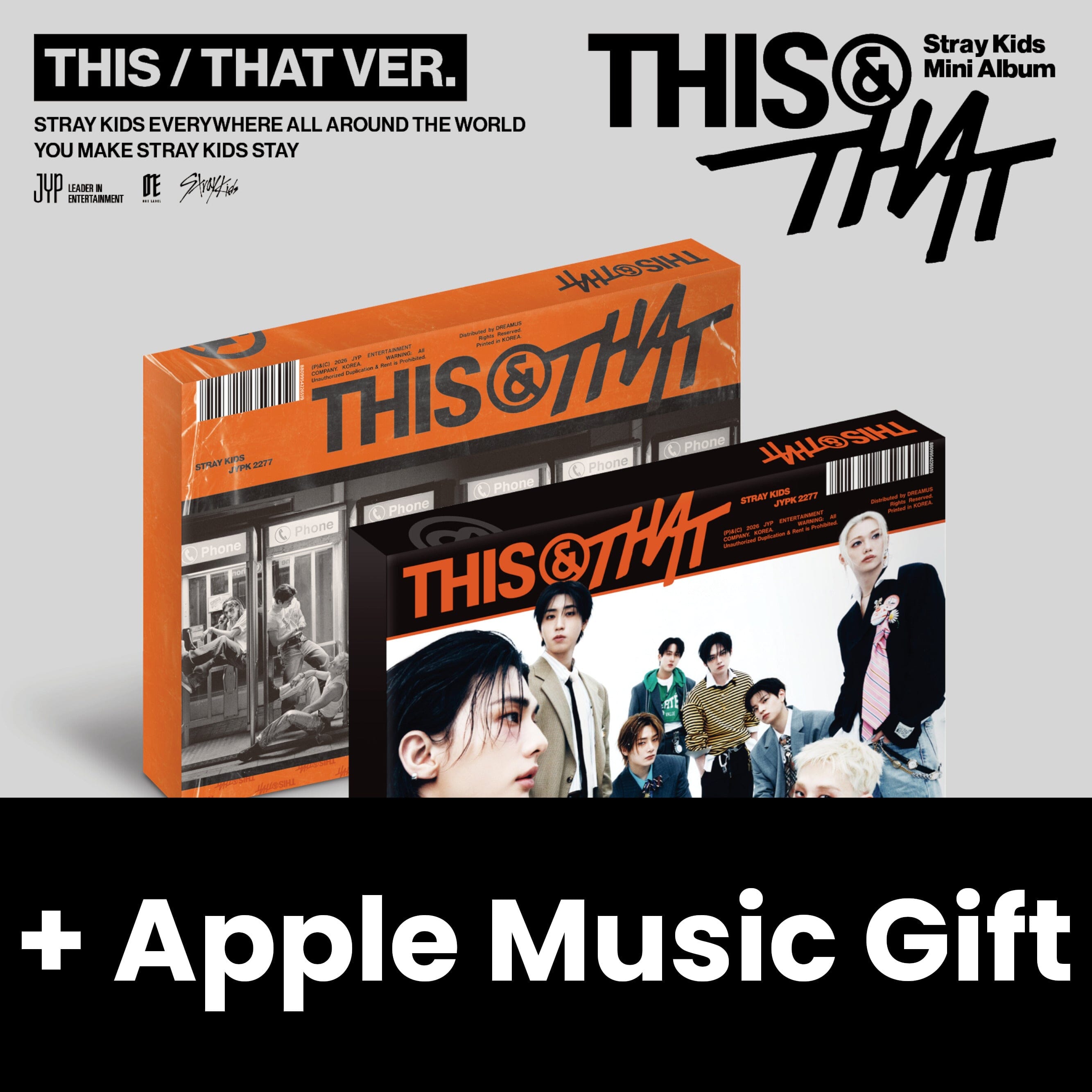 straykids THIS&THAT applemusic ８枚セット STRAY KIDS - THIS & THAT + Apple Music Gift