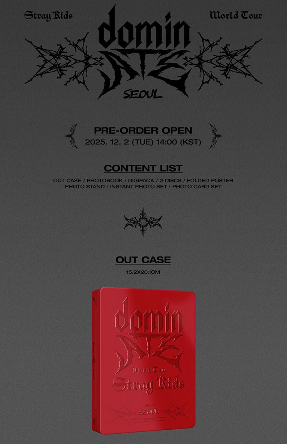 STRAY KIDS - WORLD TOUR 'DOMINATE SEOUL' (DVD & BLU-RAY) + FANS SHOP P