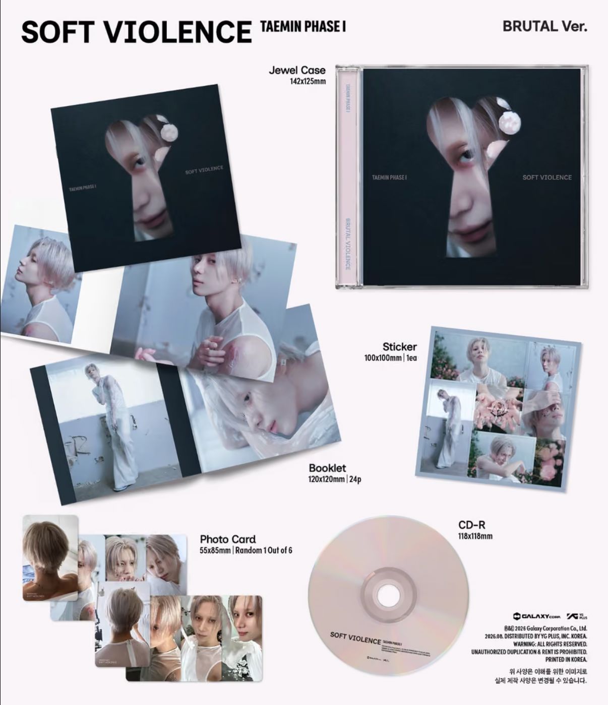 TAEMIN (SHINEE) - PHASE 1 : SOFT VIOLENCE (JEWEL VER.)