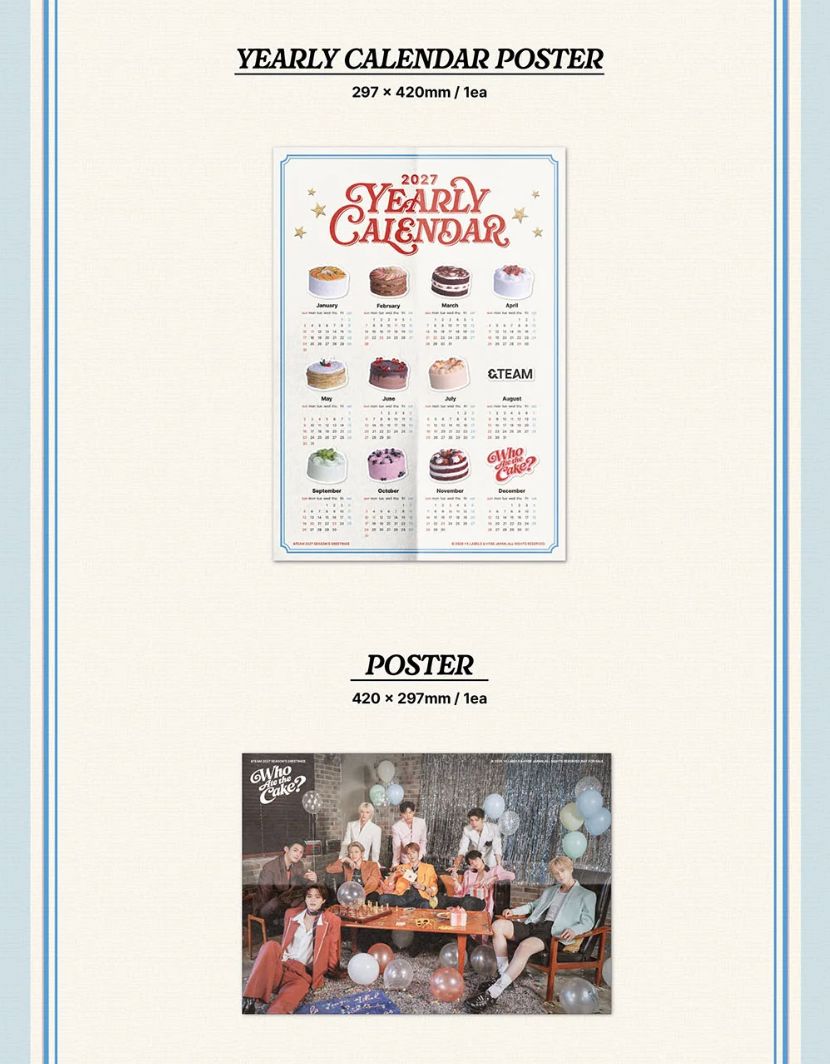 &TEAM - 2027 SEASON'S GREETINGS (WHO ATE THE CAKE?) Nolae