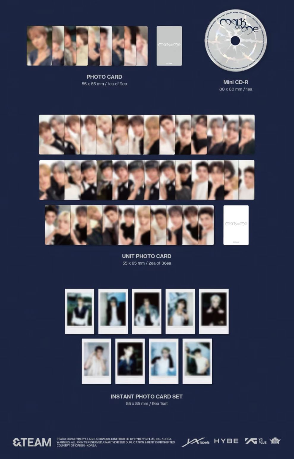 &TEAM - MARK ON ME (2ND KOREAN MINI ALBUM) (MINI CD VER.) + Weverse Gift Nolae