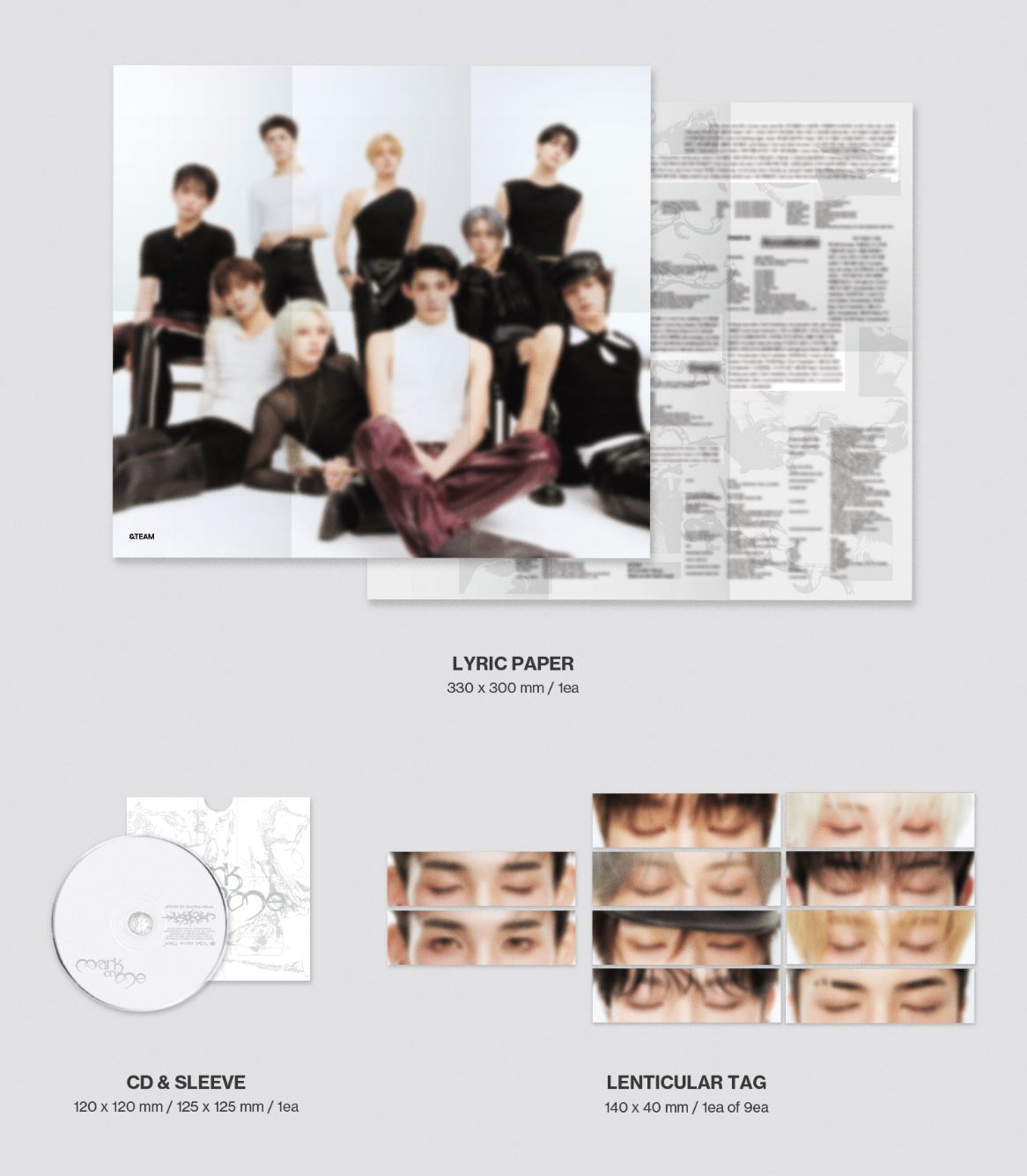&TEAM - MARK ON ME (2ND KOREAN MINI ALBUM) (SOLO VER.) SET + EARLY-BIRD Weverse Gift Nolae