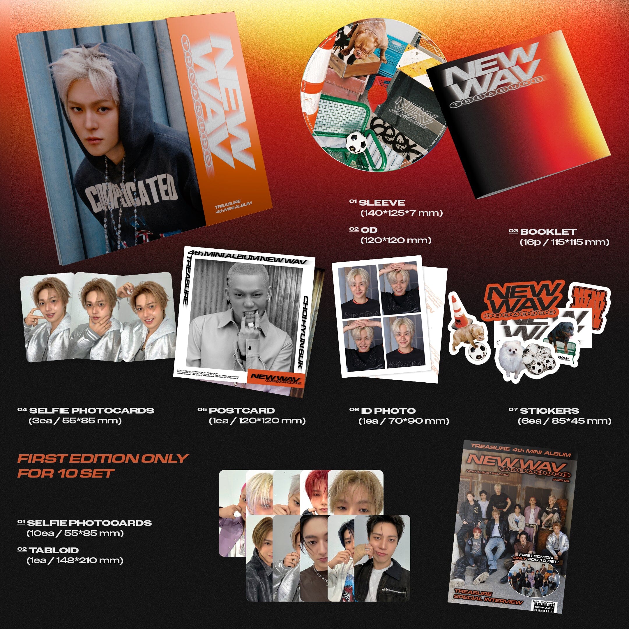 TREASURE - NEW WAV (RAW VER.) SET + EARLY-BIRD Weverse Gift