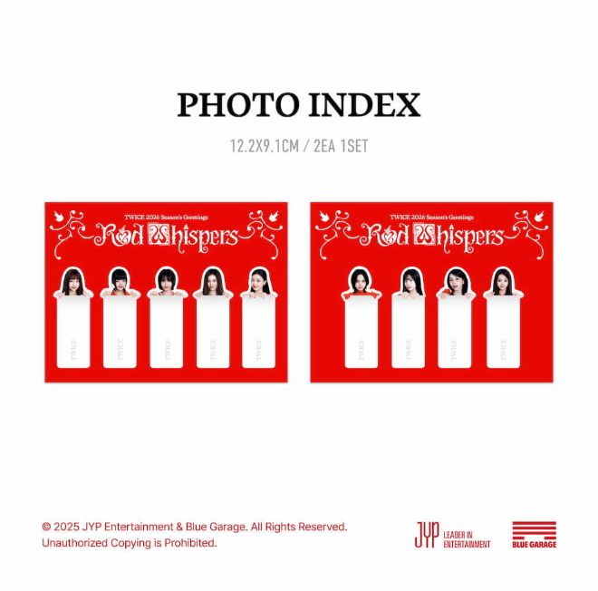TWICE - 2026 SEASON'S GREETINGS (RED WHISPERS) + FANS SHOP Photocard S
