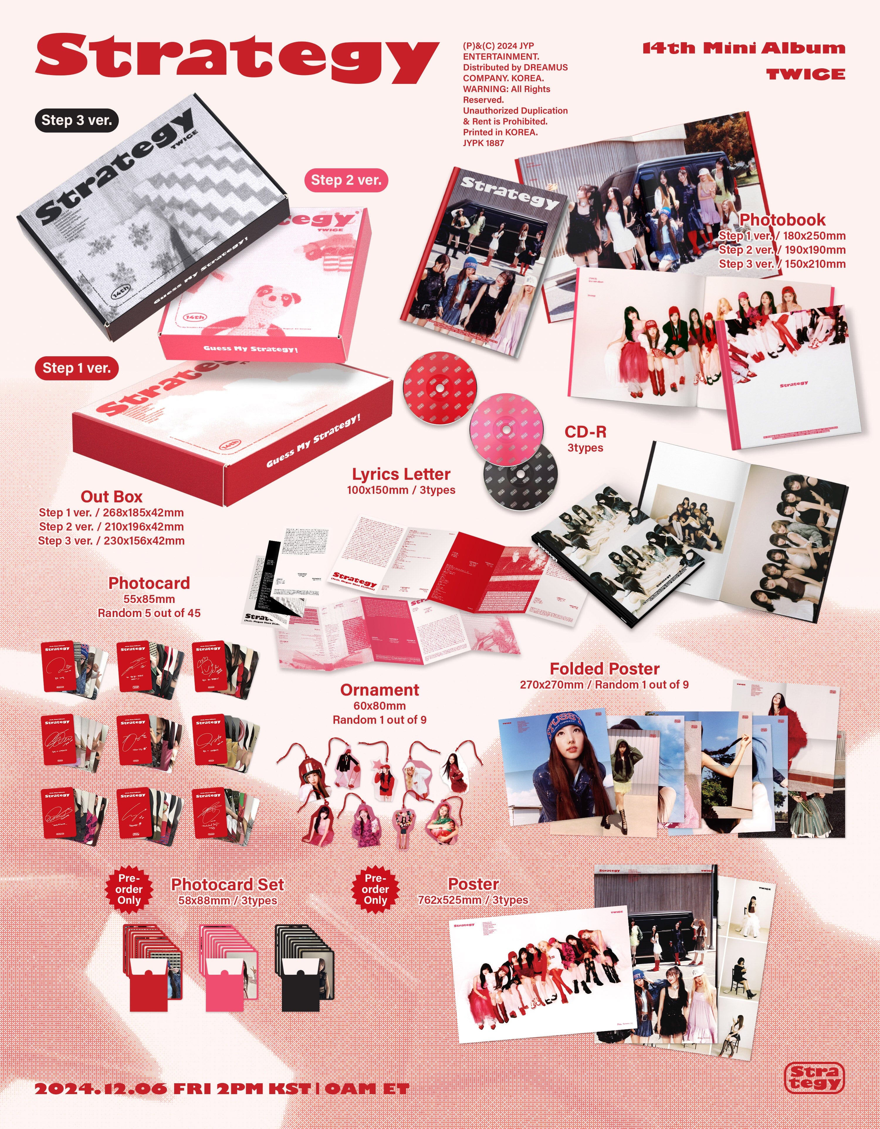 TWICE - STRATEGY SET + JYP SHOP Photocards Nolae