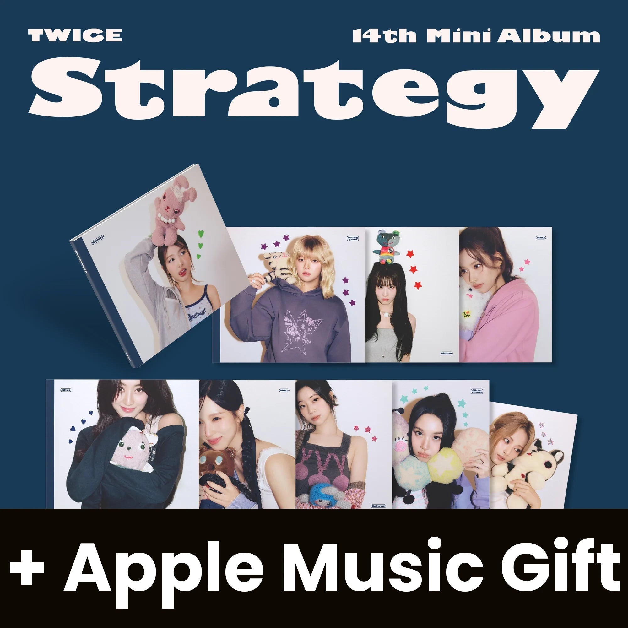 TWICE - STRATEGY (STEP 4 VER.) SET + Apple Music Gift Nolae