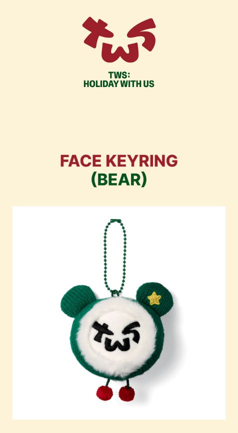 TWS - FACE KEYRING (HOLIDAY WITH US) Nolae
