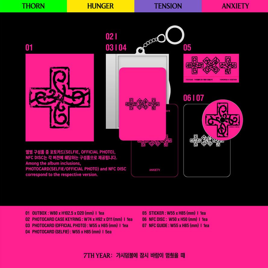 TXT - 7TH YEAR: WHEN THE WIND PAUSED AMONG THE THORNS (PHOTOCARD CASE VER.) + Makestar Gift Nolae