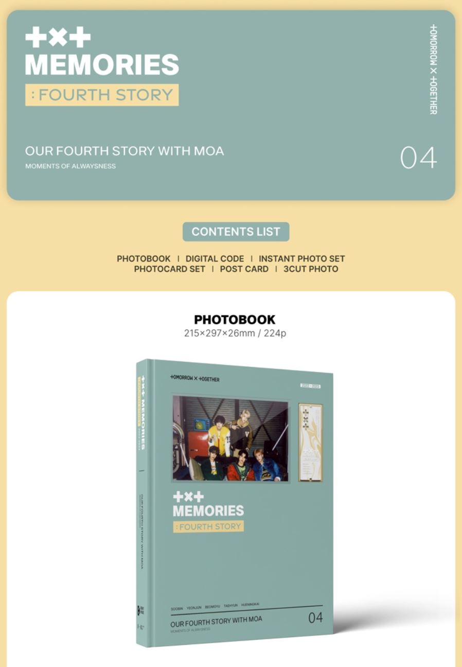 Txt tomorrow x together official outlet memories the first 1st story photobook with wev