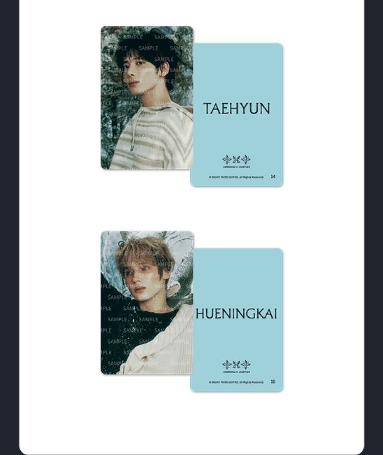 Cheapest txt random photocard set