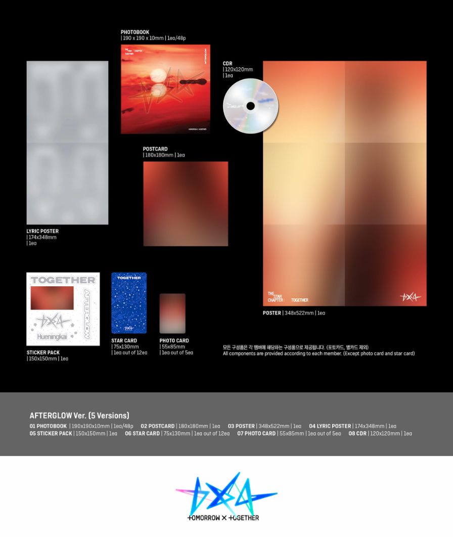 TXT - THE STAR CHAPTER: TOGETHER (AFTERGLOW VER.) + Soundwave Gift Nolae