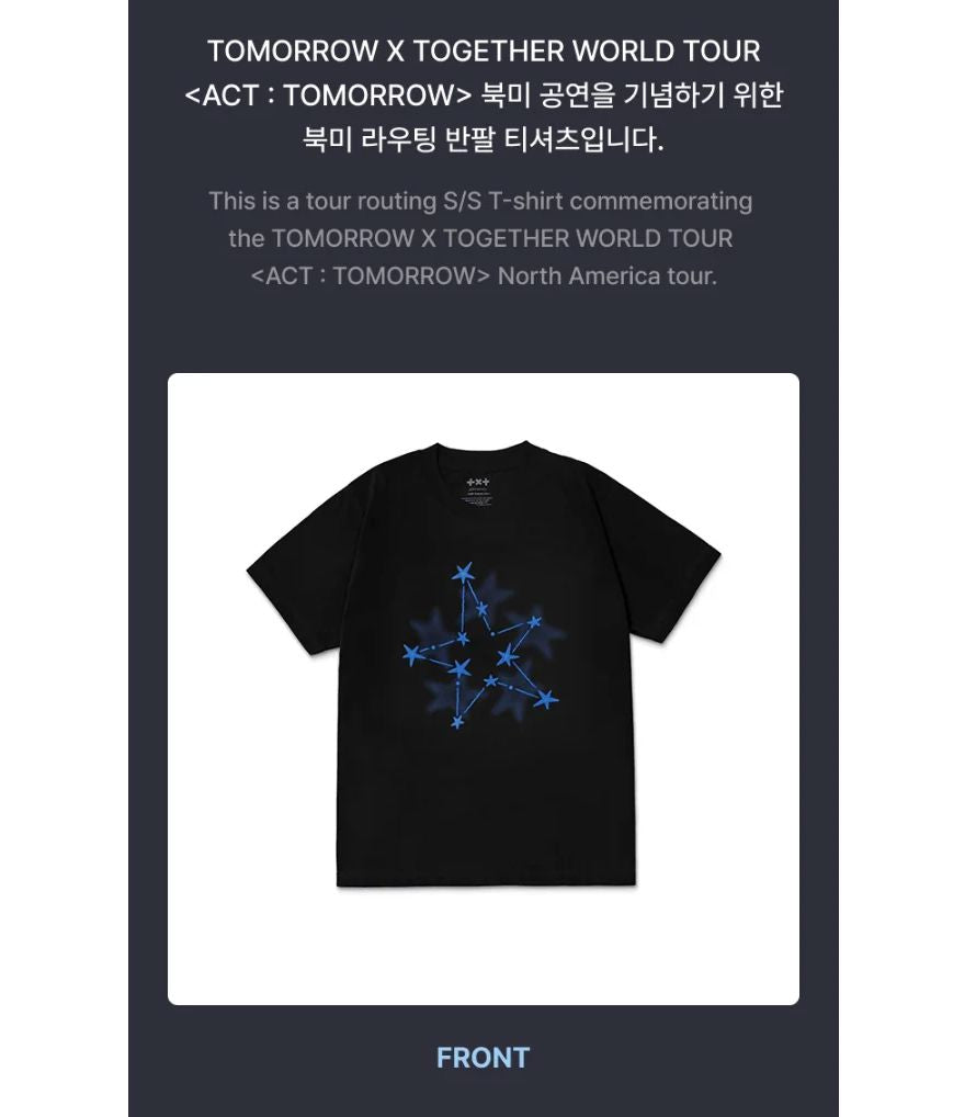 TXT - WORLD TOUR 'ACT : TOMORROW' IN U.S. OFFICIAL MD
