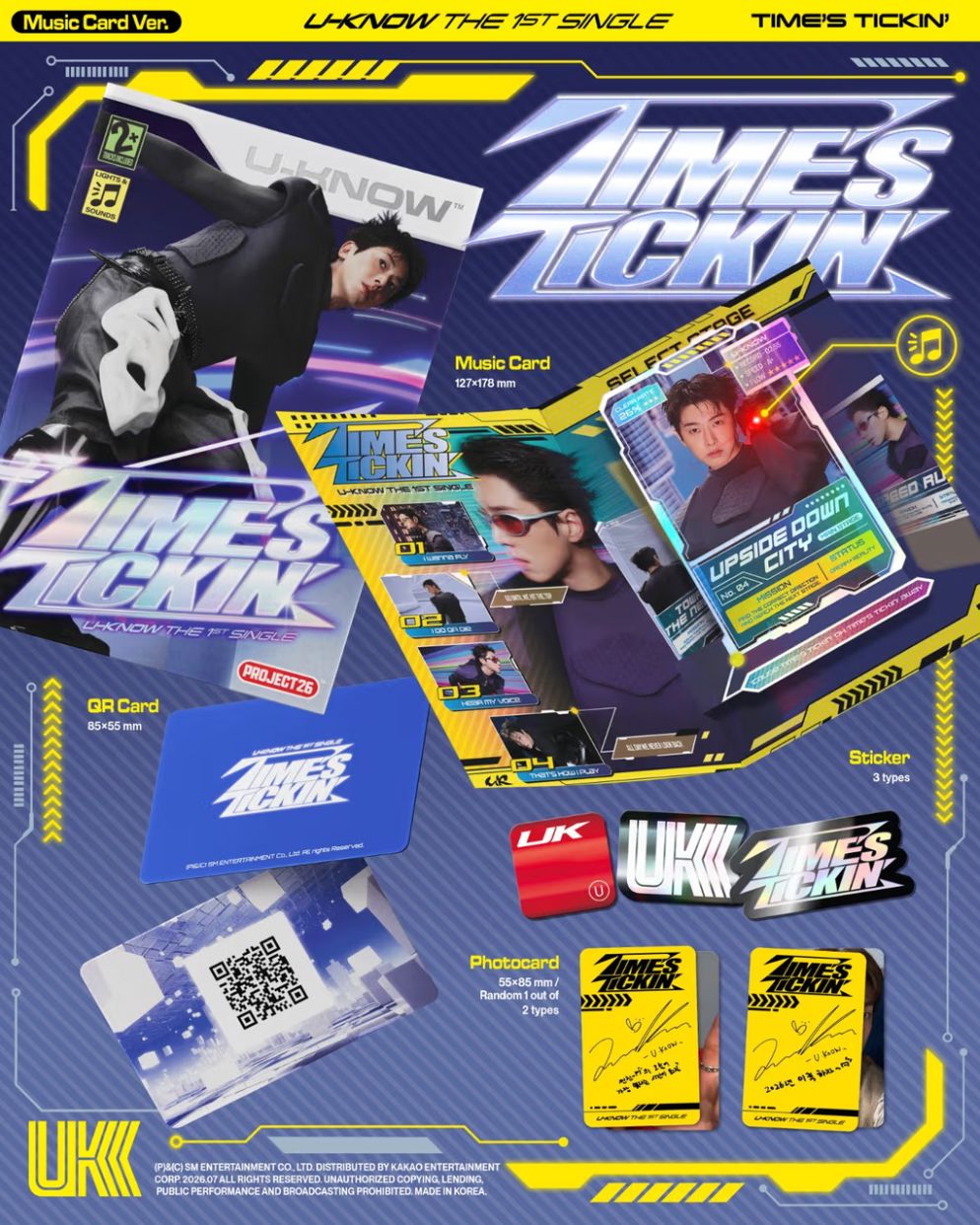 U-KNOW YUNHO (TVXQ!) - TIME'S TICKIN' (MUSIC CARD VER.)
