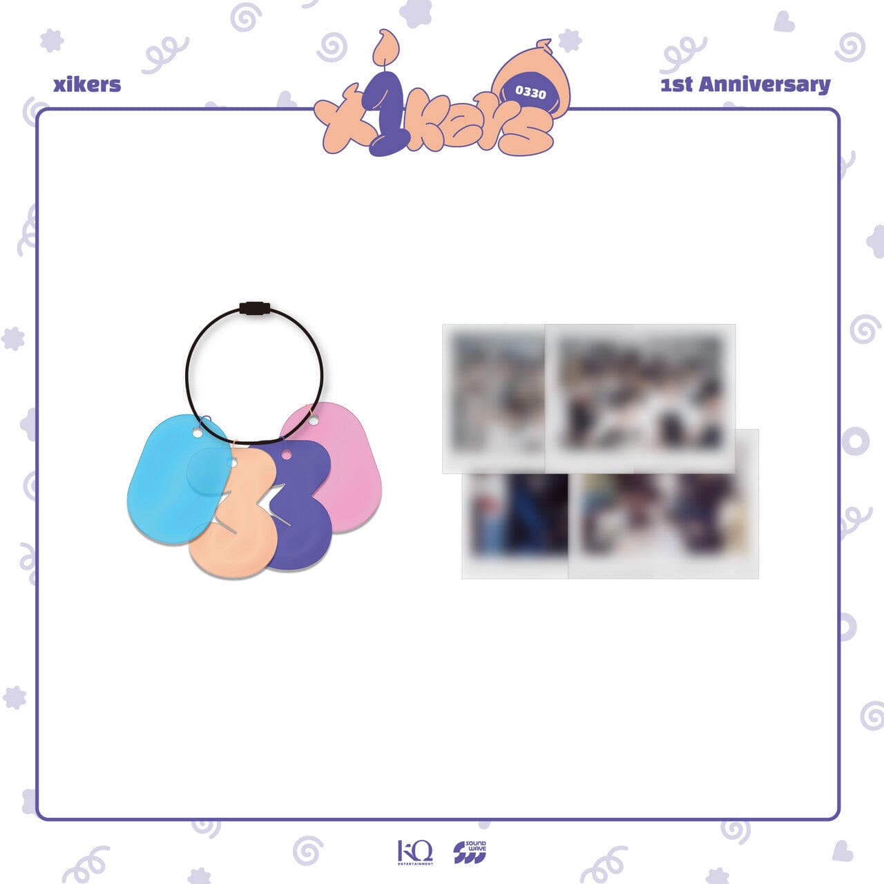 XIKERS - 1ST ANNIVERSARY 'X1KERS' OFFICIAL MD - 0330 ACRYLIC KEYRING