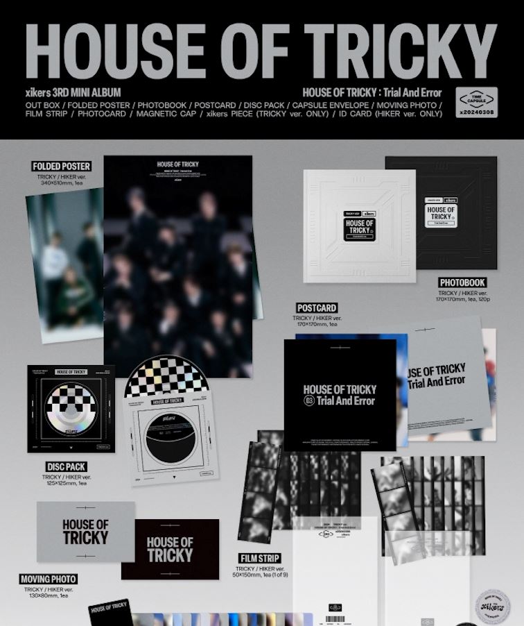 XIKERS - HOUSE OF TRICKY : TRIAL AND ERROR (3RD MINI ALBUM) + hello82 Photocard Nolae