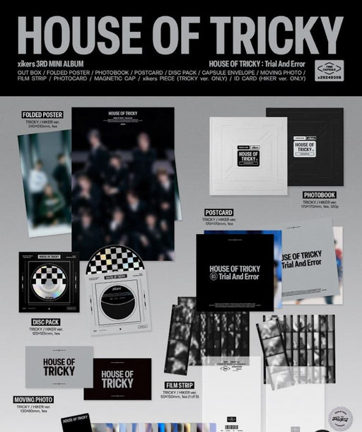 XIKERS - HOUSE OF TRICKY : TRIAL AND ERROR (3RD MINI ALBUM) + Soundwave Photocard Nolae