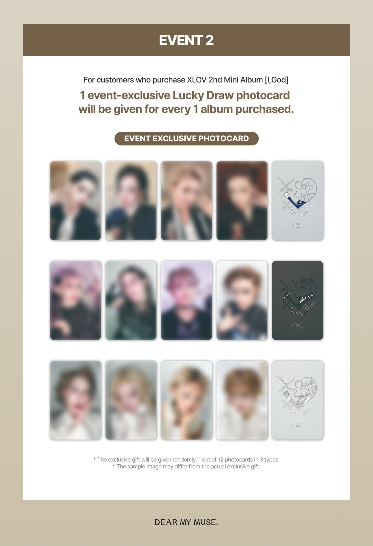 XLOV - I,GOD + Dear My Muse Lucky Draw