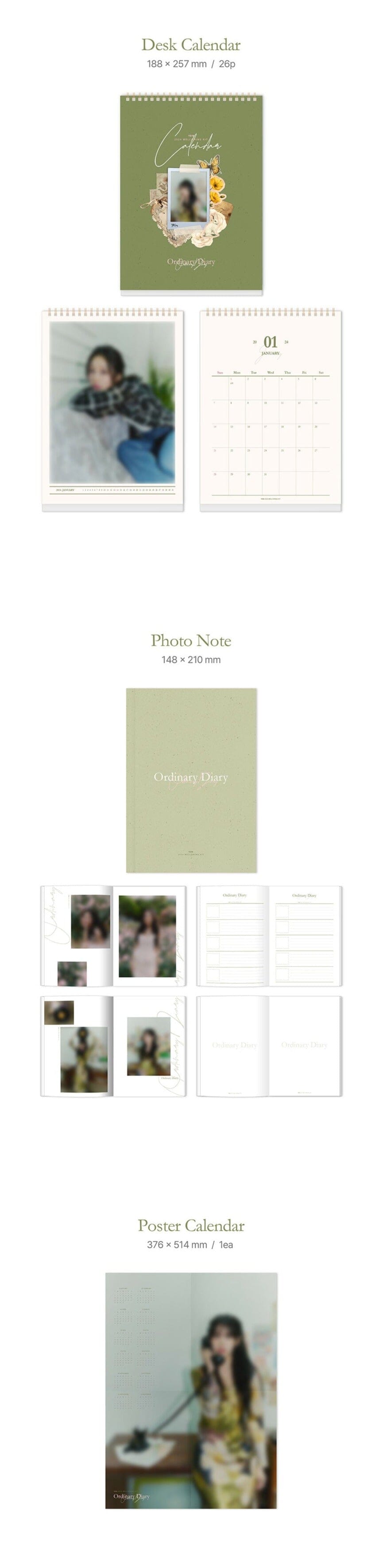 YEIN - 2024 SEASON´S GREETINGS "ORDINARY DIARY" Nolae