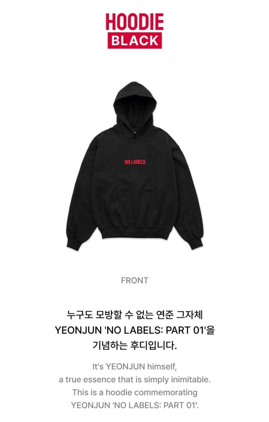 YEONJUN (TXT) - HOODIE (NO LABELS: PART 01 ALBUM OFFICIAL MD) Nolae