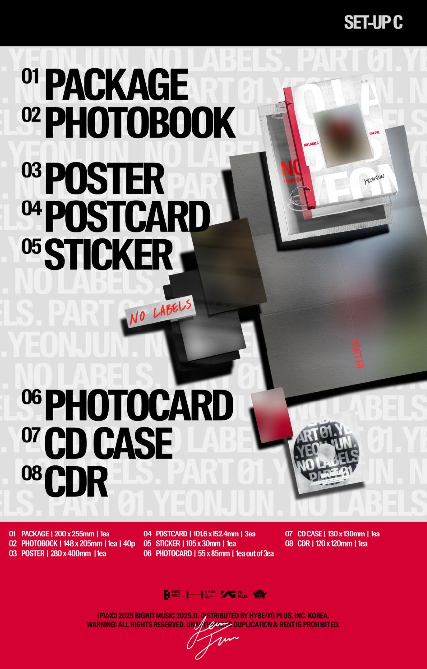 YEONJUN (TXT) - NO LABELS: PART 01 + Makestar Photocard Nolae