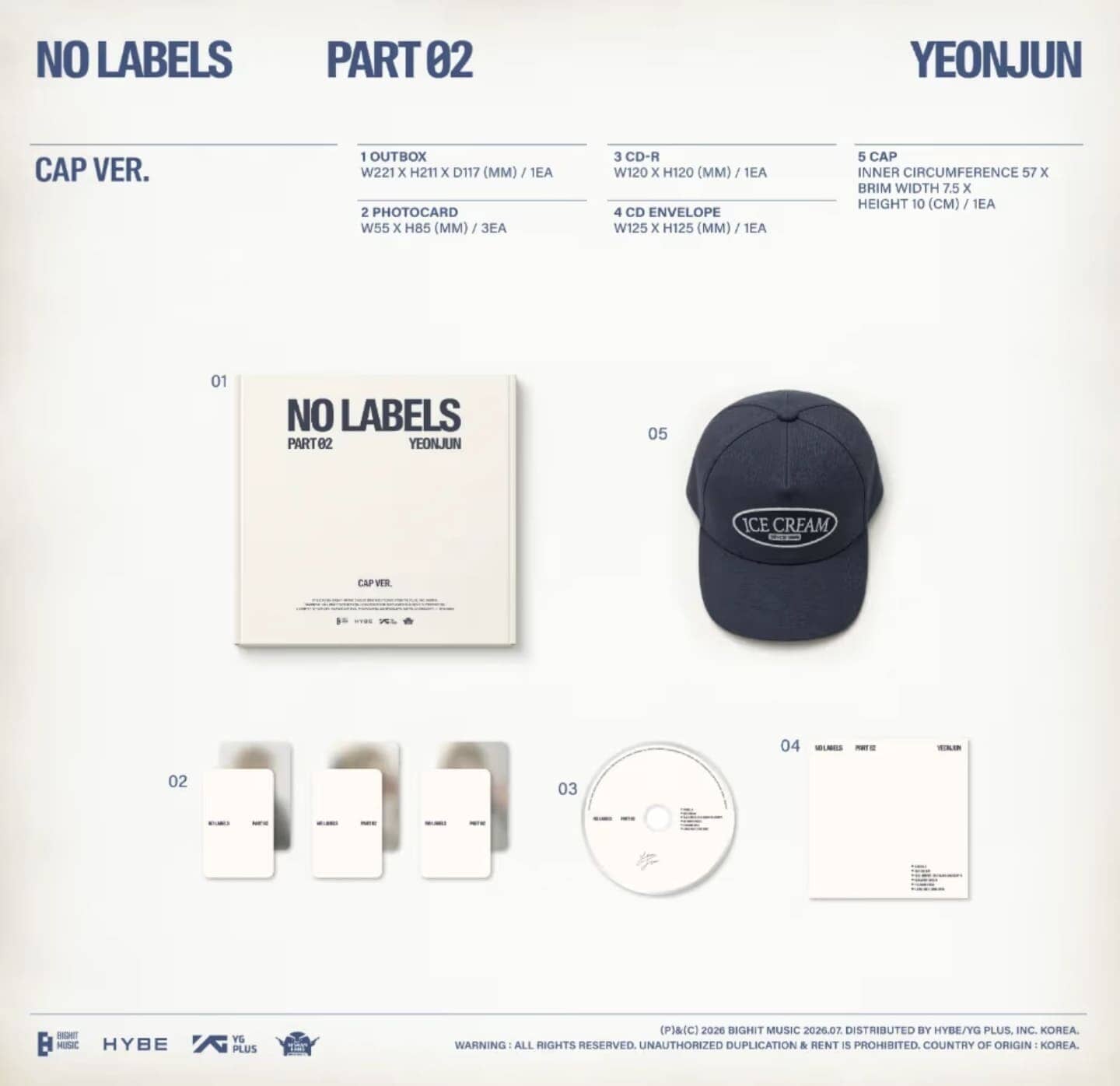 Buy YEONJUN NO LABELS: Part 02 – Cap Version