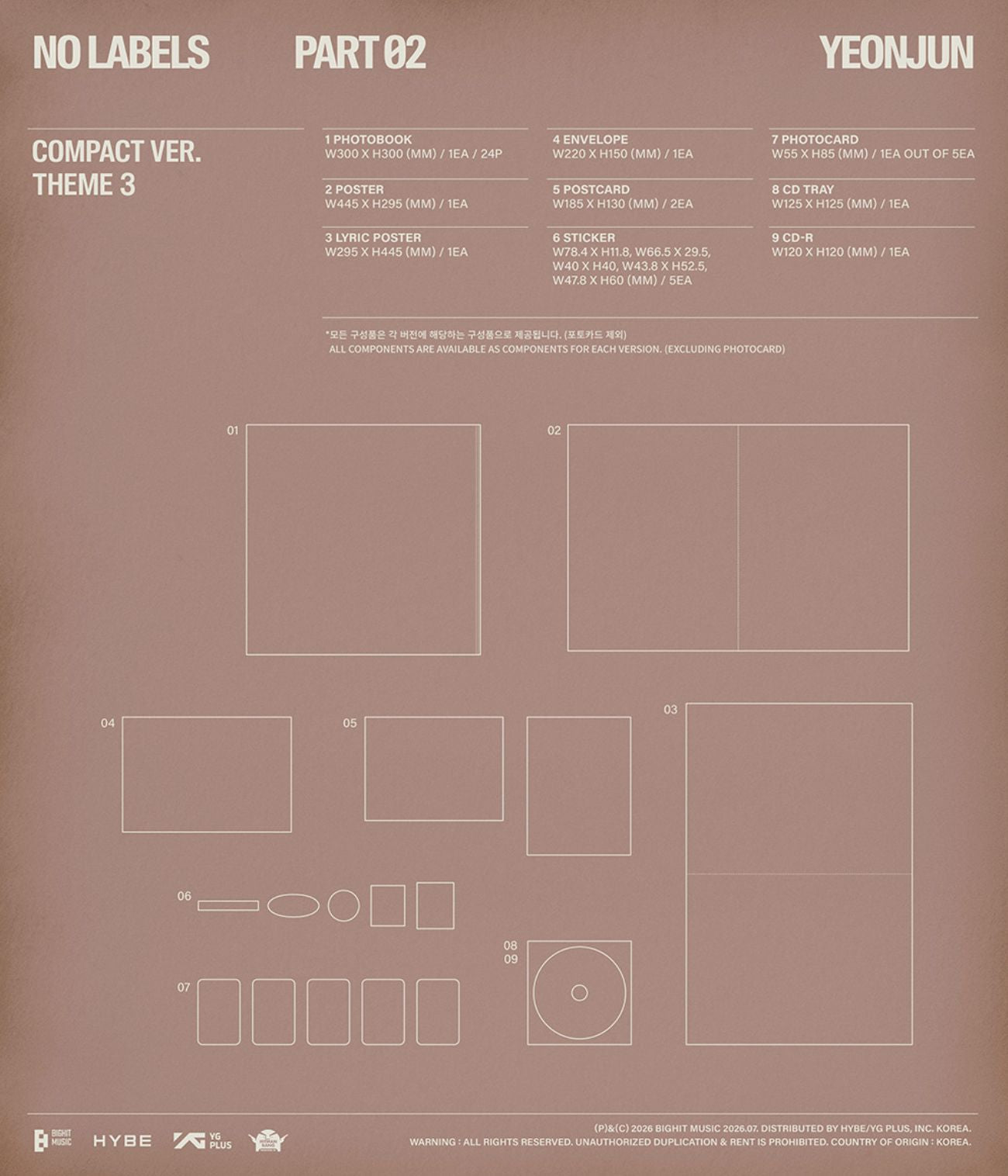 YEONJUN (TXT) - NO LABELS: PART 02 (COMPACT VER.) Nolae