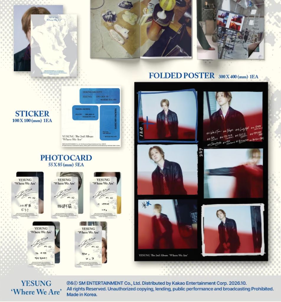 YESUNG (SUPER JUNIOR) - WHERE WE ARE (PHOTOBOOK VER.) + Apple Music Gift Nolae