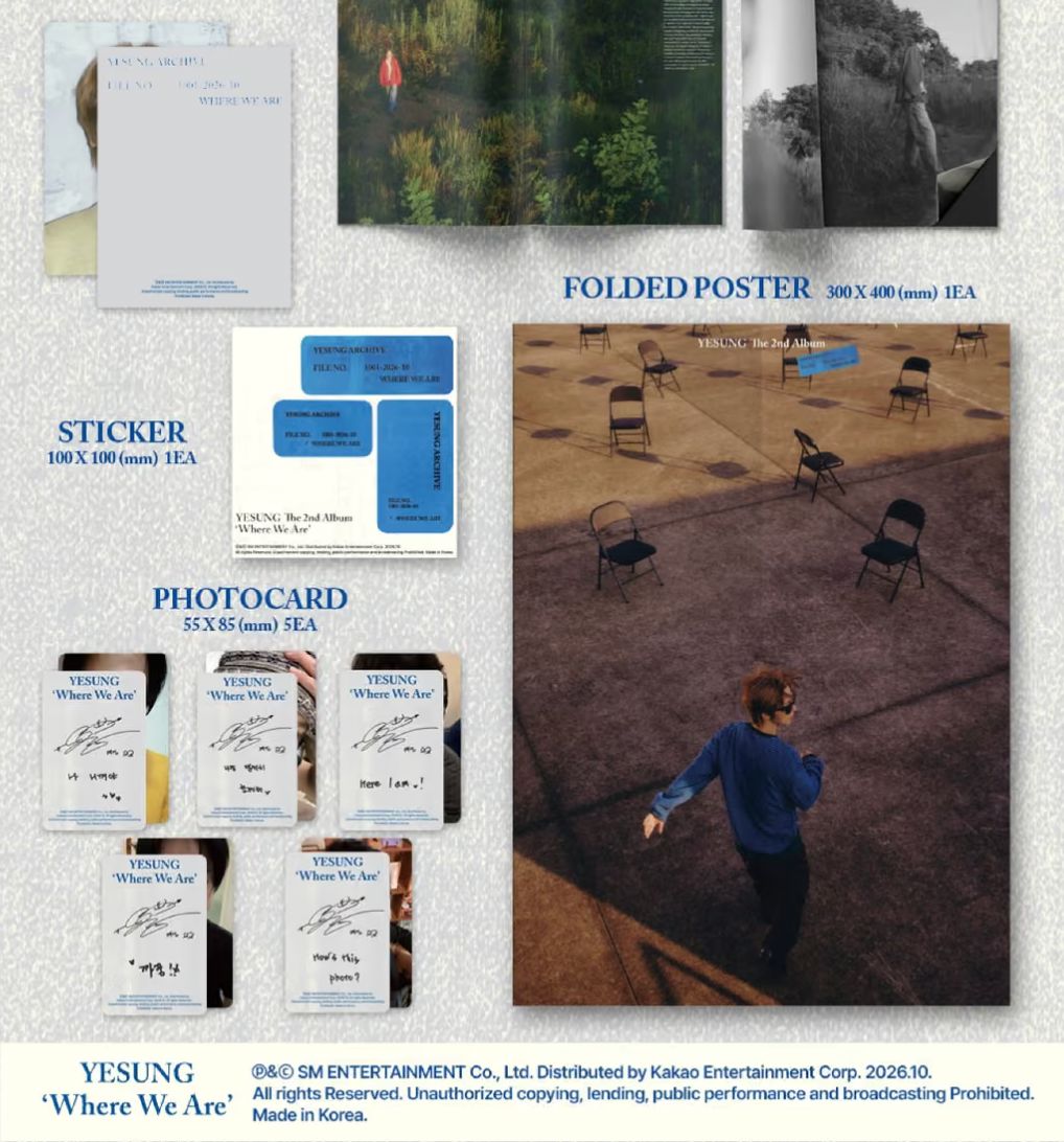 YESUNG (SUPER JUNIOR) - WHERE WE ARE (PHOTOBOOK VER.) + SM Gift Nolae