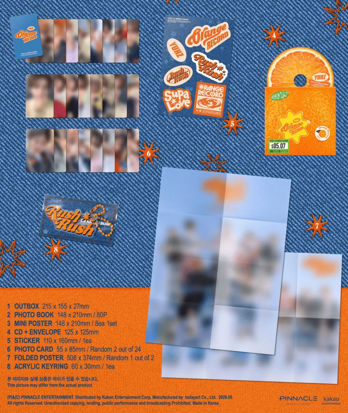 YUHZ - ORANGE RECORD (ORANGE VER.) Nolae