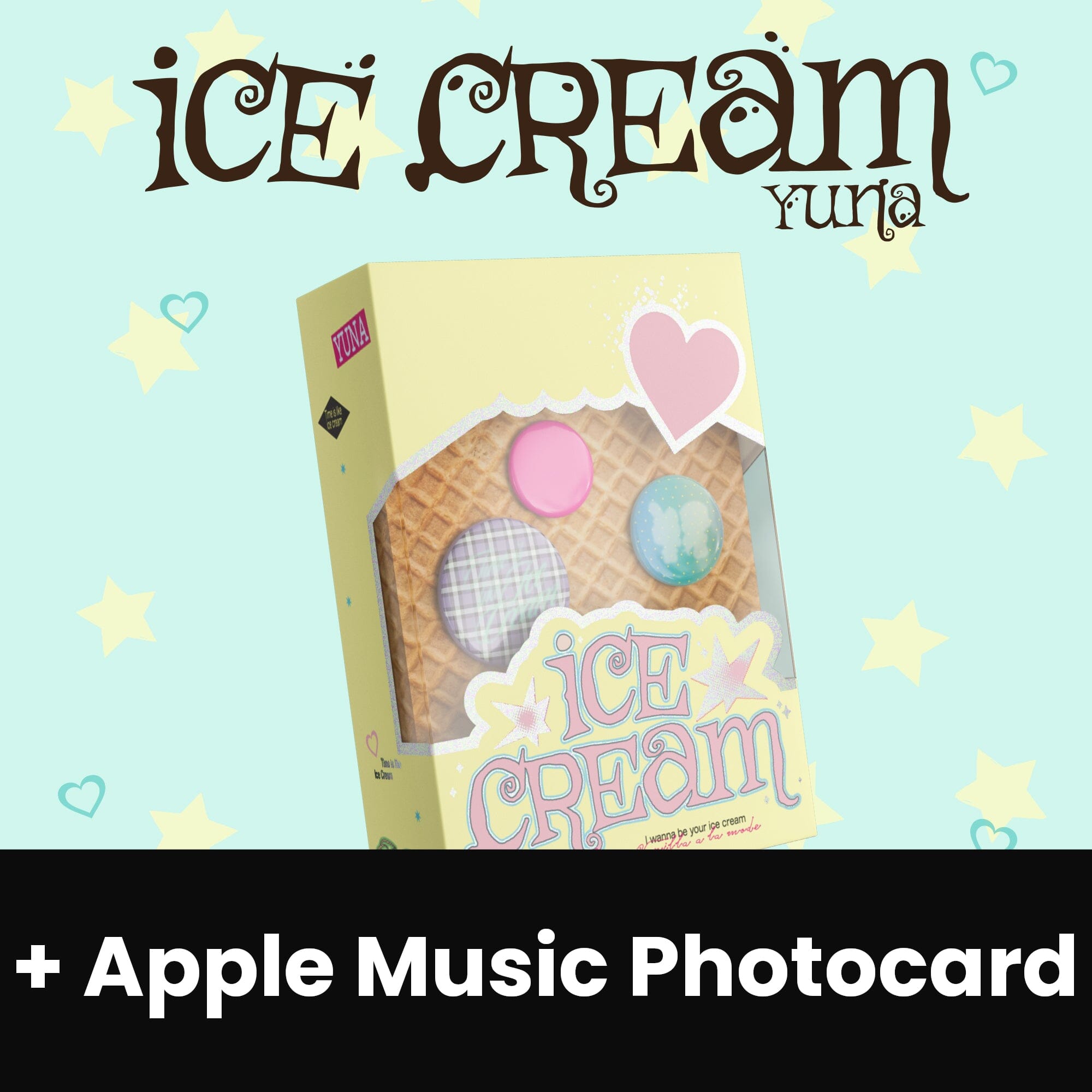 YUNA (ITZY) - ICE CREAM (MINI BAG VER.) + Apple Music Photocard Nolae