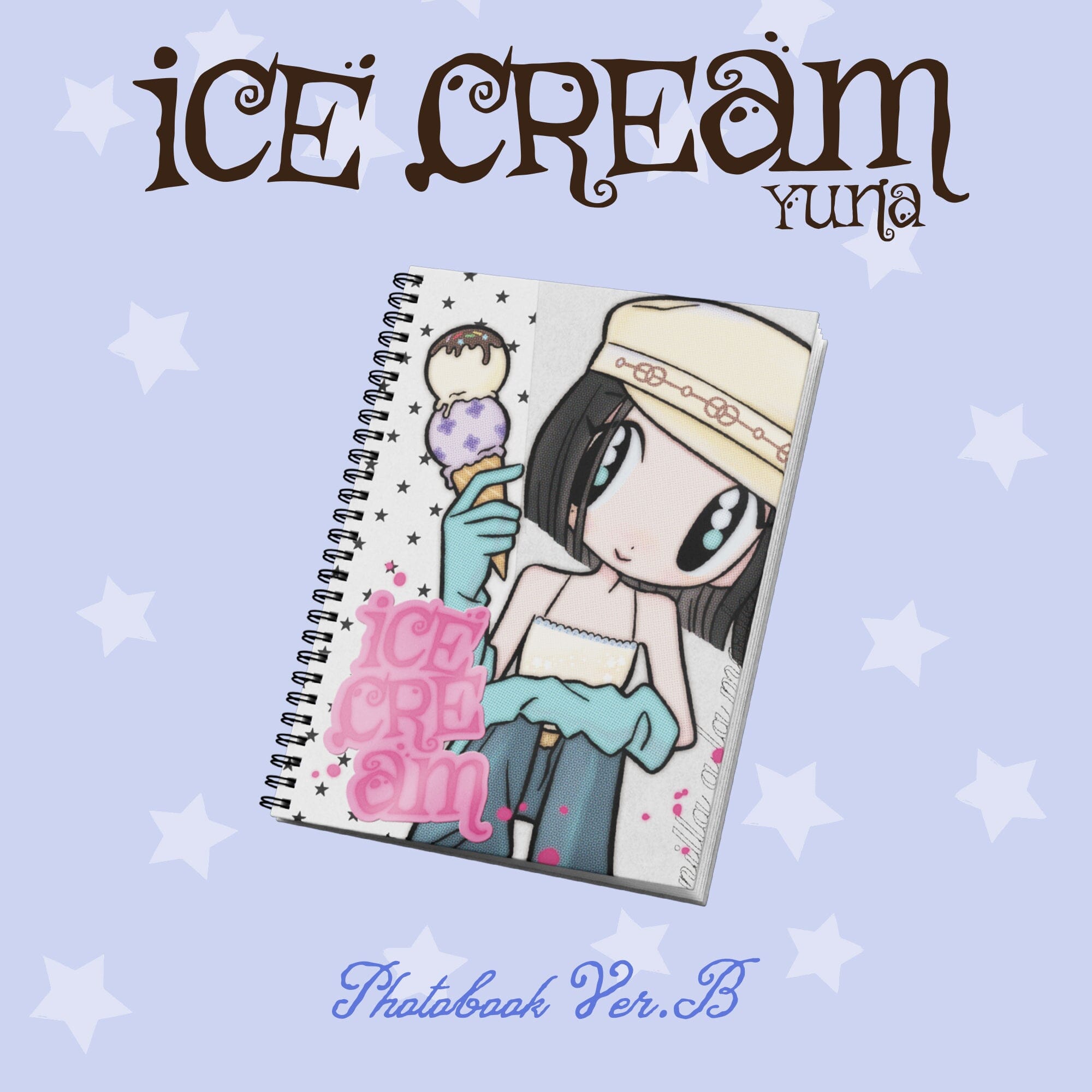 YUNA (ITZY) - ICE CREAM (PHOTOBOOK VER.) + Apple Music Photocard Nolae