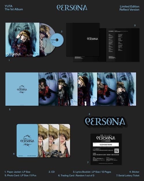 PERSONA YUTA ラキドロ トレカ NCT NCT YUTA 1ST JAPANESE ALBUM PERSONA (VENOM W/ MERCH VER. ) LIMITED