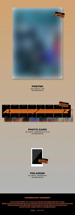 Ateez - Zero : Fever Part.2 (6th Mini Album) Album+Folded Poster+Extra Photocards Set (A Ver.)