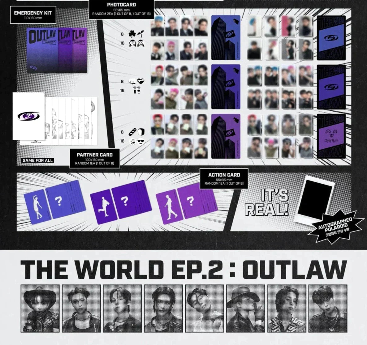 ATEEZ - ATEEZ OUTLAW soundwave 特典トレカ コンプ 【517】 ATEEZ OUTLAW soundwave 特典トレカ コンプ