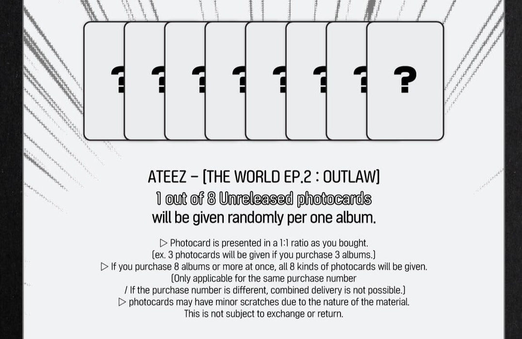 ATEEZ - THE WORLD EP.2 OUTLAW + withmuu Fotokarte Nolae Kpop
