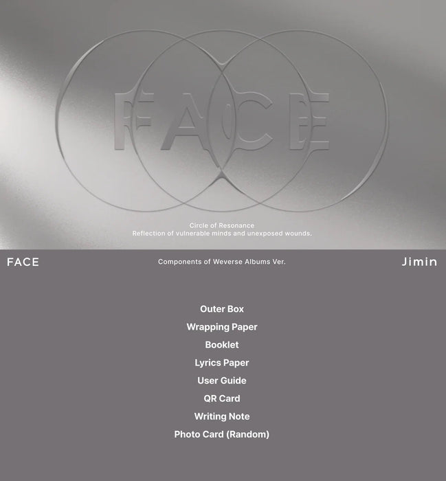 BTS JIMIN - FACE (1ST SOLO ALBUM) WEVERSE GIFT VER. Nolae Kpop