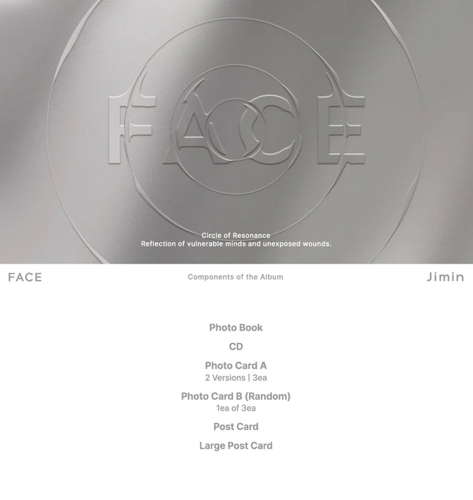 BTS JIMIN - FACE (1ST SOLO ALBUM) WEVERSE GIFT VER. Nolae Kpop