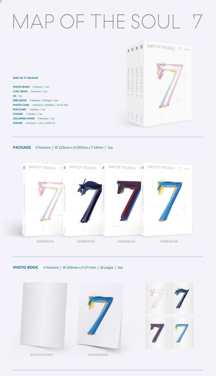 BTS MOTS7 ALBUM newest SET