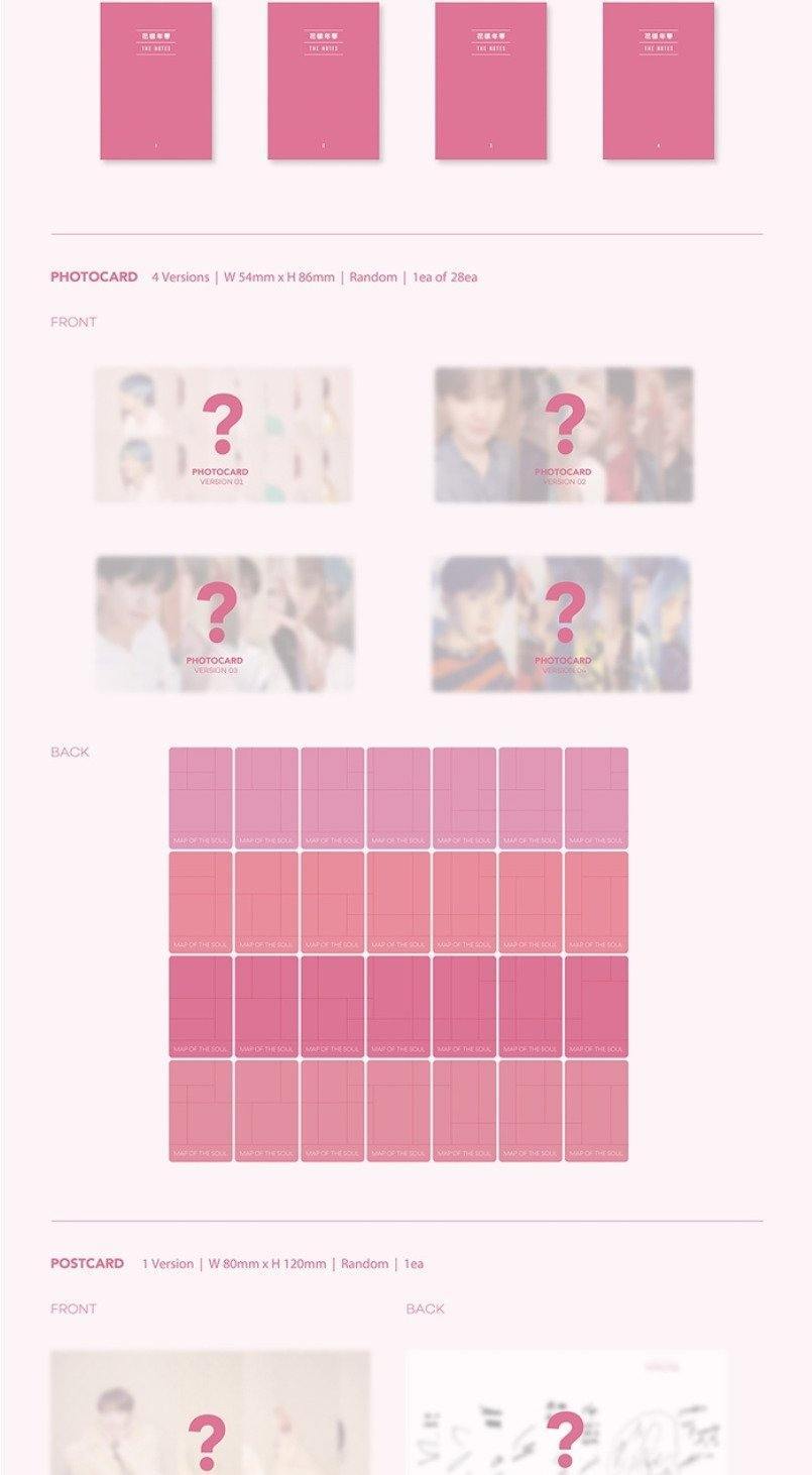 COMPLETE Map of orders the Soul Persona album set with photocards