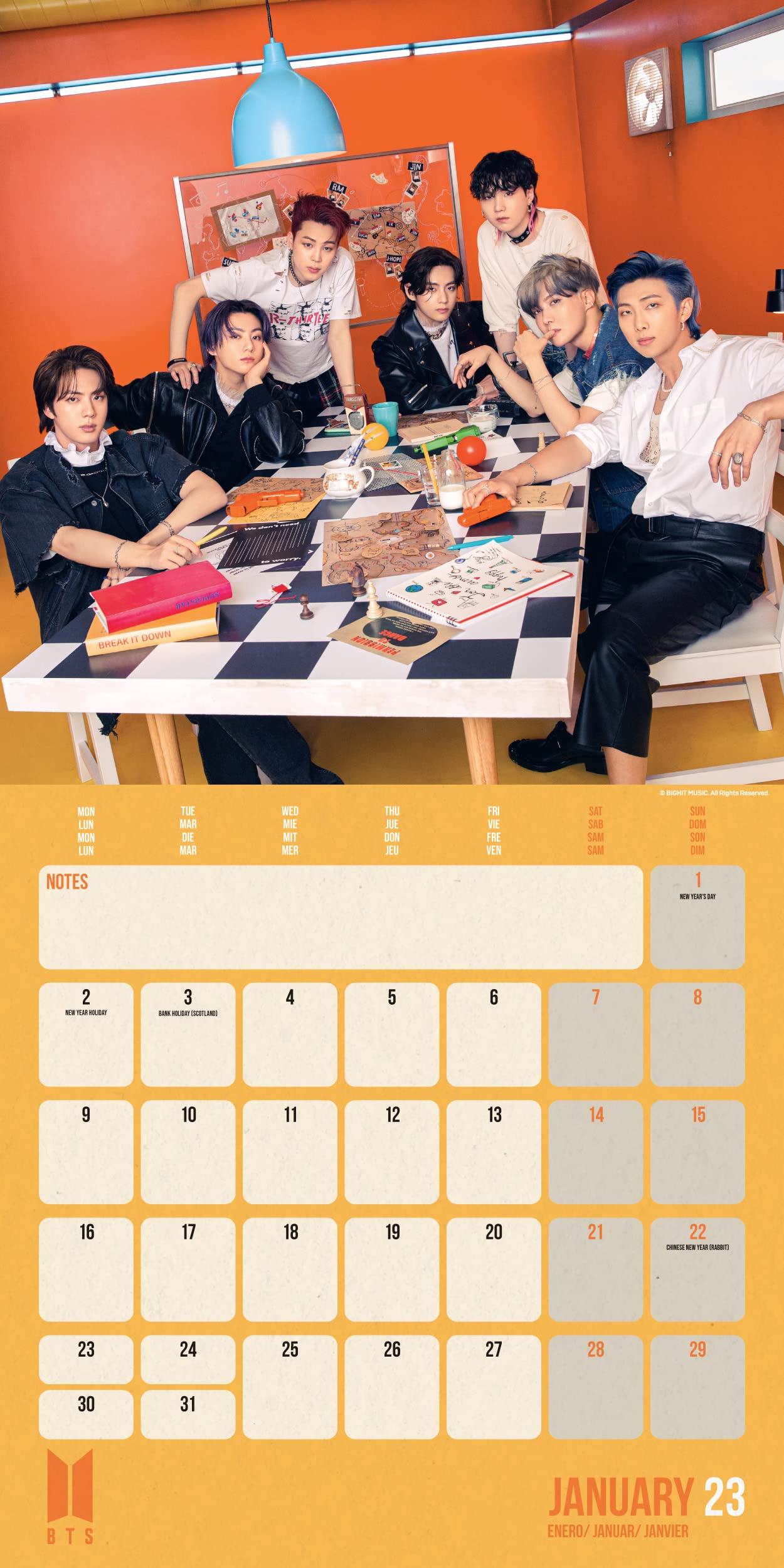 BTS - OFFICIAL BTS BANGTAN BOYS 2023 CALENDAR Nolae Kpop