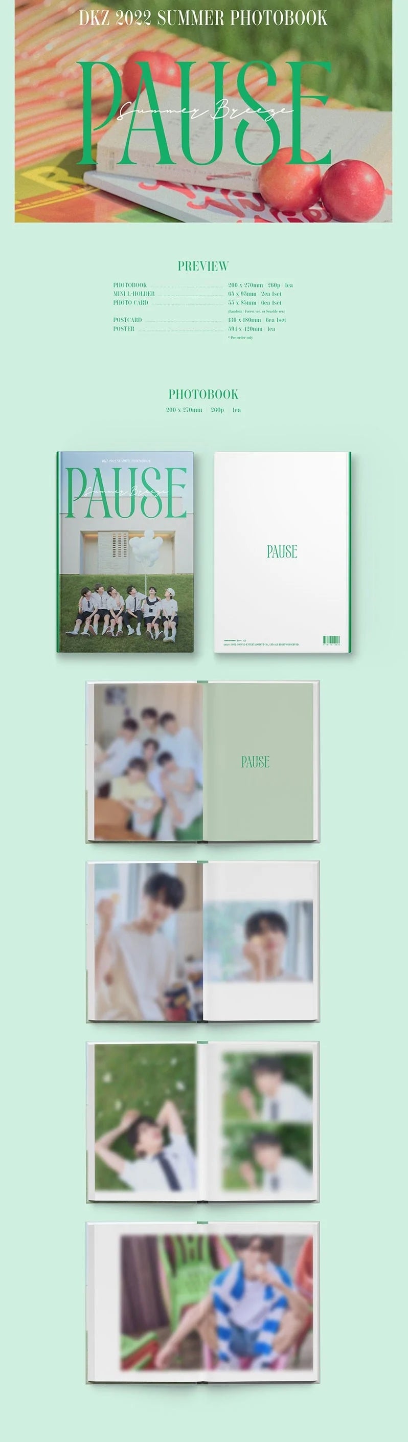 DKZ - 2022 SUMMER PHOTOBOOK [PAUSE] Nolae Kpop