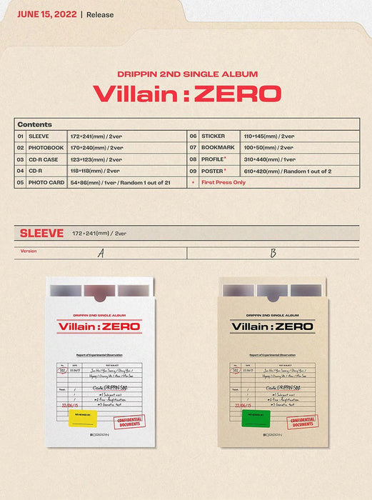 DRIPPIN - 2ND SINGLE ALBUM [VILLAIN ZERO] Nolae Kpop