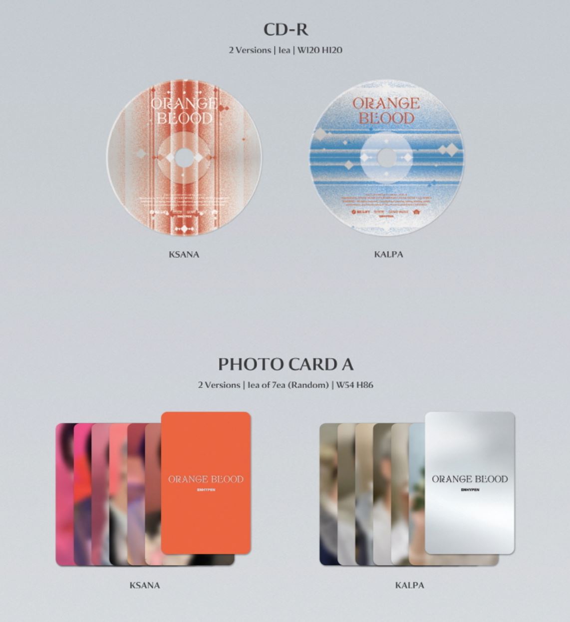 ENHYPEN - ORANGE BLOOD (5TH MINI ALBUM) STANDARD VER. + BDM Photocard Nolae Kpop