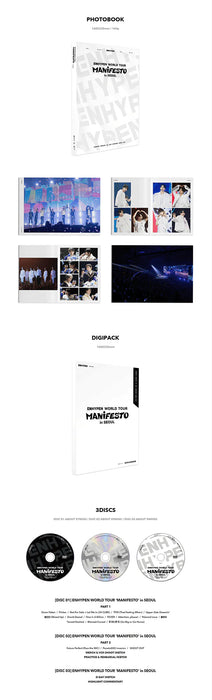 ENHYPEN - WORLD TOUR [MANIFESTO] (DVD) + WeVerse Gift Nolae Kpop